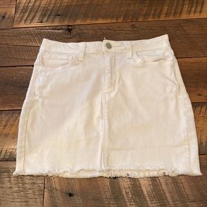 O2 Denim White Skirt